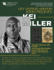 Flier for Visiting Writers series featuring author Kei Miller.